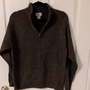 Woolrich Men's Zip Up Brown Sweater
